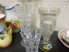 Parcel of glass vases