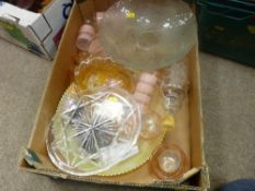 Box of miscellaneous glassware etc