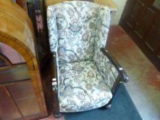 Re-upholstered vintage armchair