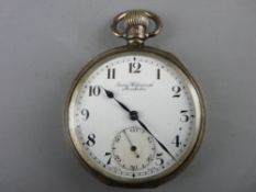 Silver cased gent's vintage pocket watch