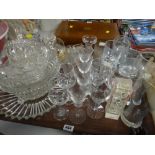 Tray of various glassware