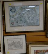 A map of Glamorgan & South Wales together with a smaller map of Glamorganshire & the Bristol