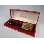 A 1970s Omega gents wristwatch with leather strap