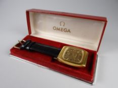 A 1970s Omega gents wristwatch with leather strap