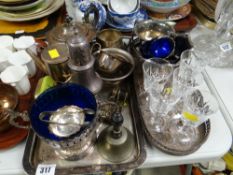Collection of various EPNS, trays, bon bon dishes etc