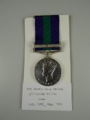 GEORGE VII GENERAL SERVICE MEDAL with single clasp S.E. Asia 1945-46, engraved 41471 Rifleman