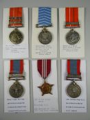 GROUP OF SIX INDIAN ARMY POST INDEPENDENCE MEDALS for multiple recipients to include The Sainya Seva