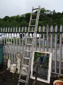 A set of aluminium ladders (outside)