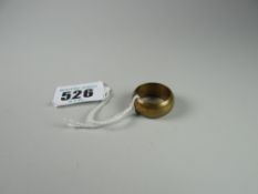 A heavy wedding band ring which is brass but hallmarked 18k (not gold)