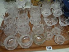 Tray of good quality drinking glasses