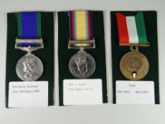QUEEN ELIZABETH II GENERAL SERVICE MEDAL with Northern Ireland clasp together with Gulf War medal