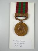 INDIA GENERAL SERVICE MEDAL with single clasp Relief of Chitral 1895 (with printed information