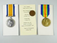 WWI PERIOD MEDAL PAIR comprising British war medal & Victory medal engraved M2-035210 PTE.C.H.