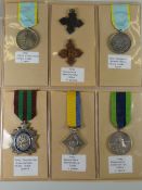 A GROUP OF INDIAN ARMY TEMPERANCE & TOTAL ABSTINENCE MEDALS with printed information cards (7)