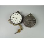 A pair of hallmarked silver gents pocket watches (for restoration)