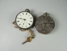 A pair of hallmarked silver gents pocket watches (for restoration)