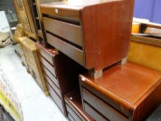 Collection of vintage Moser German rosewood bedroom cabinets