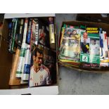 Collection of modern speedway programmes, Ian Botham signed book together with other sporting books