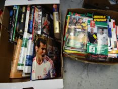 Collection of modern speedway programmes, Ian Botham signed book together with other sporting books