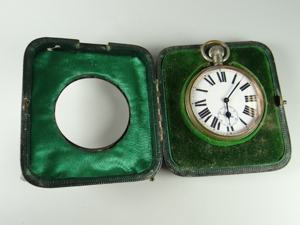 A pocket watch in a silver frame inscribed St John The Baptist Sunday School, Bristol, dated 1911 - Image 2 of 2