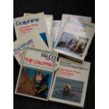 A parcel of books by JACQUES COUSTEAU regarding diving
