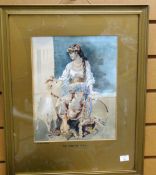 A watercolour entitled 'The Dancing Girl' by WALTER BARTLEY WILSON (please note that W B Wilson