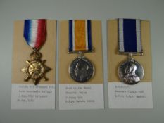 WWI PERIOD MEDAL GROUP comprising 1914-15 Star, British War medal & George V Long Service & Good