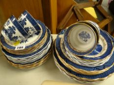A parcel of blue & white Royal Doulton 'Booths Old Willow' pattern etc