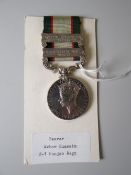 GEORGE VI INDIA GENERAL SERVICE MEDAL with two clasps North West Frontier 1936-37 & North West