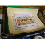 A large collection of Welsh Rugby Union team prints