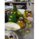 Parcel of various coloured glass, vases etc