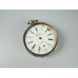 A silver pocket watch with a breguet movement (distressed)