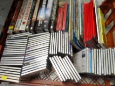 Selection of hardback books together with a selection of classical music CDs