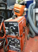 Parcel of welding equipment on handy trolley comprising Starweld 140 electric welder, Clarkeweld