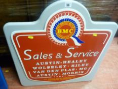 BMC (British Motoring Corporation) sales and service for Austin Healey, Wolseley, Vanden Plas etc