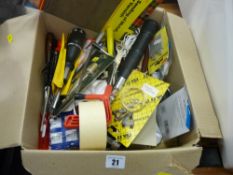 Small box of garage accessories