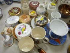 Parcel of trinket boxes and other decorative china including Coalport, Palissy, Aynsley etc