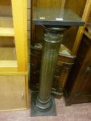 Planter stand with reeded column