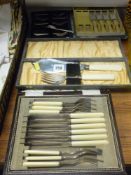 Parcel of mainly cased cutlery
