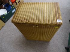 Loom gold colour linen basket