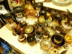 Large parcel of Eastern pottery tourist ware and miscellaneous items