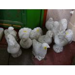 Parcel of small bird garden ornaments