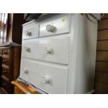 White painted two short over two long drawer chest