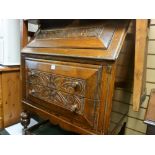 Carved front writing bureau