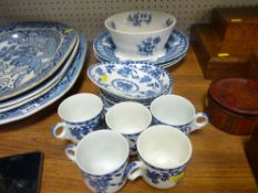 Delft teaware and other blue and white china