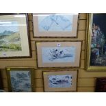 Four framed Oriental prints