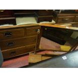 Pine four drawer dressing table