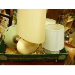 Two pairs of modern decorative table lamps E/t