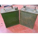 Pair of vintage Esso petrol cans