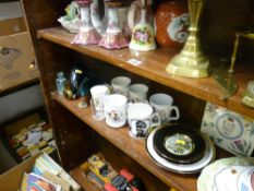 Parcel of mixed china and glassware including commemorative etc